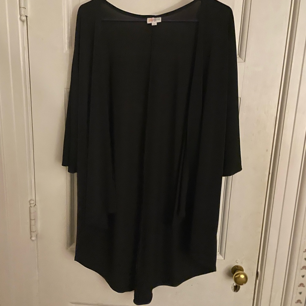 LuLaRoe black open kimono